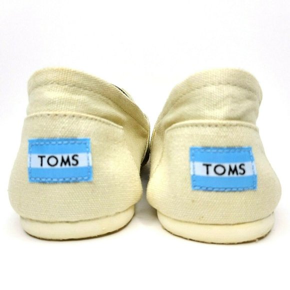 Toms Natural Canvas Slip On Flat Shoes Size 11.5 main image 9